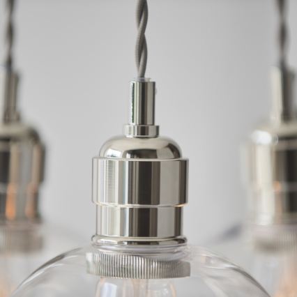 Endon 120644 - Lampadario a sospensione con cavo 3xE27/10W/230V, cromo lucido