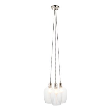 Endon 120644 - Pendelleuchte mit Kabel 3xE27/10W/230V Hochglanzchrom