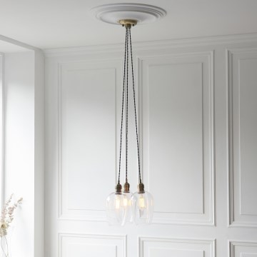 Endon 120648 - Suspension sur câble 3xE27/10W/230V en laiton