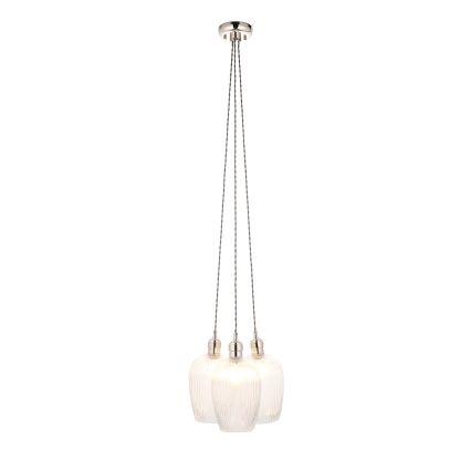 Endon 120652 - Suspension à câble 3xE27/10W/230V chrome brillant