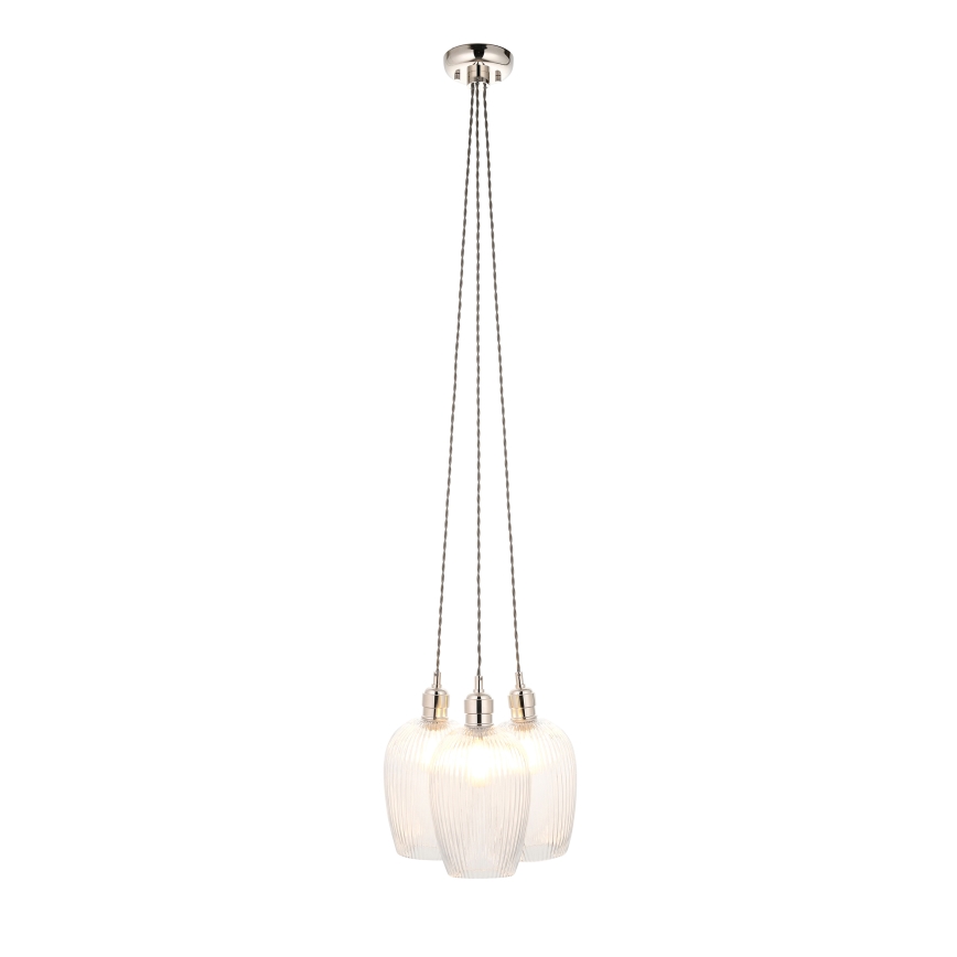 Endon 120652 - Suspension à câble 3xE27/10W/230V chrome brillant