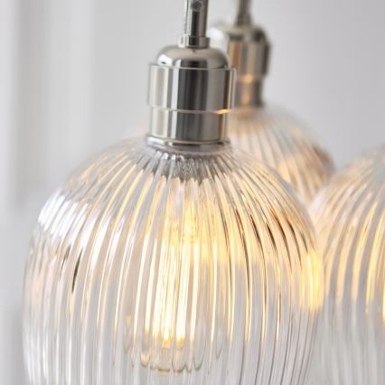 Endon 120652 - Suspension à câble 3xE27/10W/230V chrome brillant