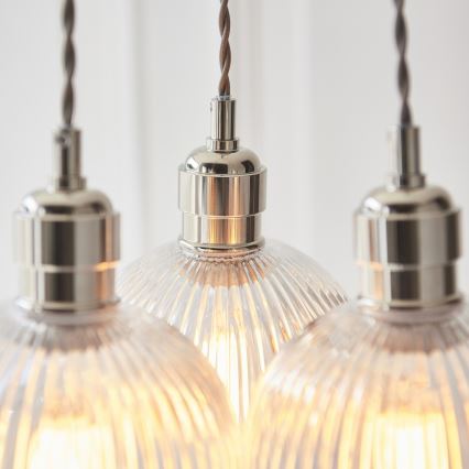 Endon 120652 - Suspension à câble 3xE27/10W/230V chrome brillant