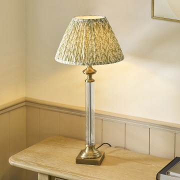 Endon 122515 - Lampe de table AVEBURY, 1xE27/10W/230V, laiton/vert