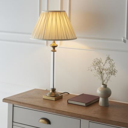 Endon 122515 - Lampe de table AVEBURY, 1xE27/10W/230V, laiton/vert