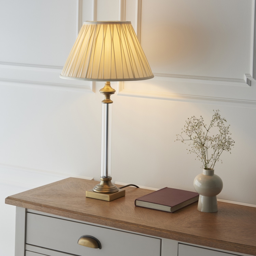Endon 122515 - Lampe de table AVEBURY, 1xE27/10W/230V, laiton/vert