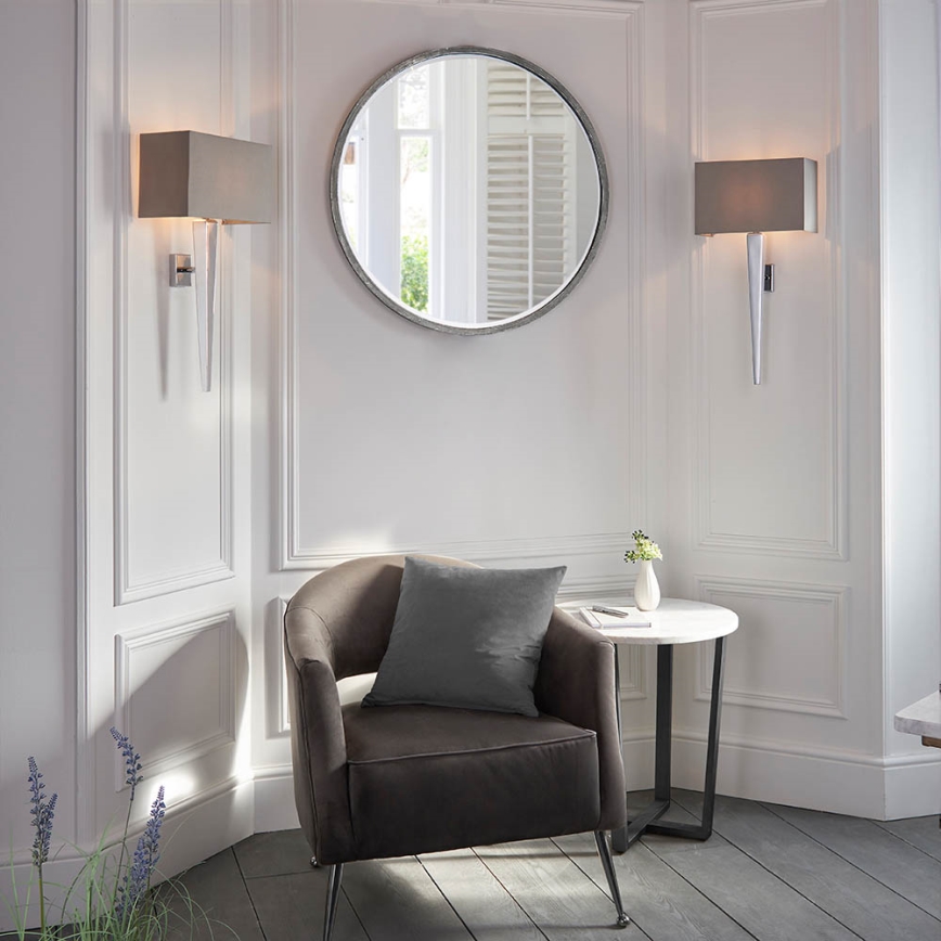 Endon 56706 - Wandleuchte MORETO 1xE14/7W/230V Hochglanz-Chrom/Grau