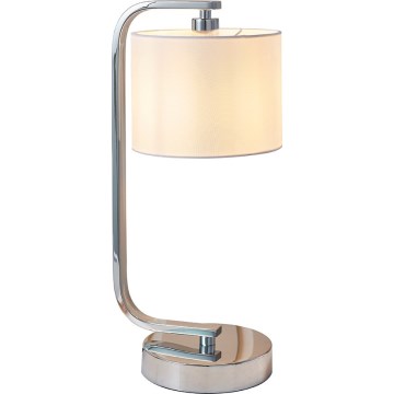 Endon 57917 - Dimmbare Tischleuchte CANNING 1xE14/40W/230V glänzender Chrom/weiß