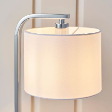 Endon 57917 - Dimmbare Tischleuchte CANNING 1xE14/40W/230V glänzender Chrom/weiß
