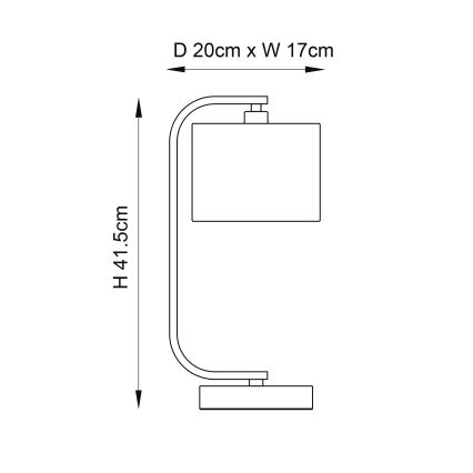 Endon 57917 - Lampada da tavolo dimmerabile CANNING 1xE14/40W/230V cromo lucido/bianco