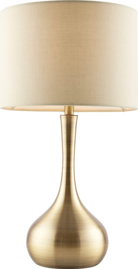 Endon 61191 - Dimmbare Tischlampe PICCADILLY 1xE14/40W/230V Messing/beige