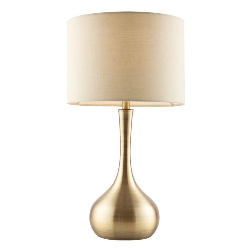 Endon 61191 - Lampada da tavolo dimmerabile PICCADILLY 1xE14/40W/230V ottone/beige