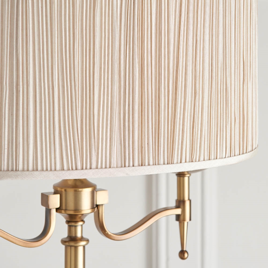 Endon 63620 - Lampada da terra STANFORD 2xE14/40W/230V ottone/beige