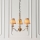 Endon 63628 - Kronleuchter mit Kette STANFORD 3xE14/40W/230V Messing/Beige