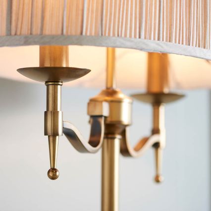 Endon 63648 - Lampada da tavolo STANFORD 2xE14/40W/230V ottone/beige
