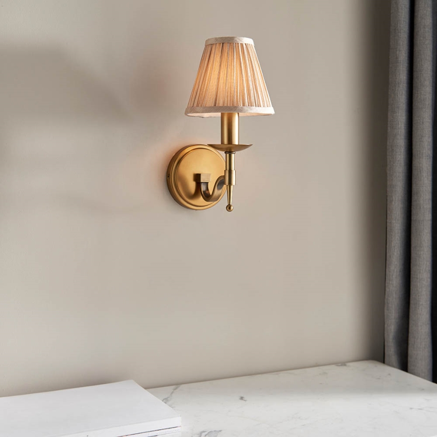 Endon 63653 - Lampada da parete STANFORD 1xE14/40W/230V ottone/beige