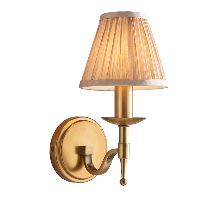 Endon 63653 - Lampada da parete STANFORD 1xE14/40W/230V ottone/beige