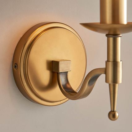 Endon 63653 - Lampada da parete STANFORD 1xE14/40W/230V ottone/beige