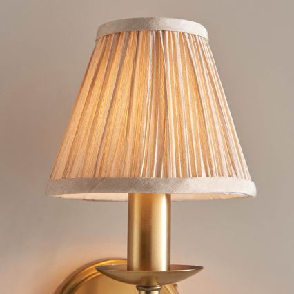 Endon 63653 - Wandleuchte STANFORD 1x E14/40W/230V, Messing/beige