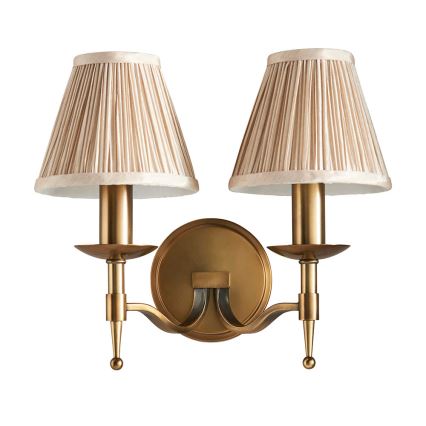 Endon 63654 - Applique murale STANFORD 2xE14/40W/230V laiton/beige