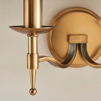 Endon 63654 - Lampada da parete STANFORD 2xE14/40W/230V ottone/beige