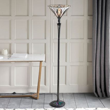 Endon 63933 - Lampada da terra Tiffany ASTORIA 1xE27/60W/230V Ø 40 cm