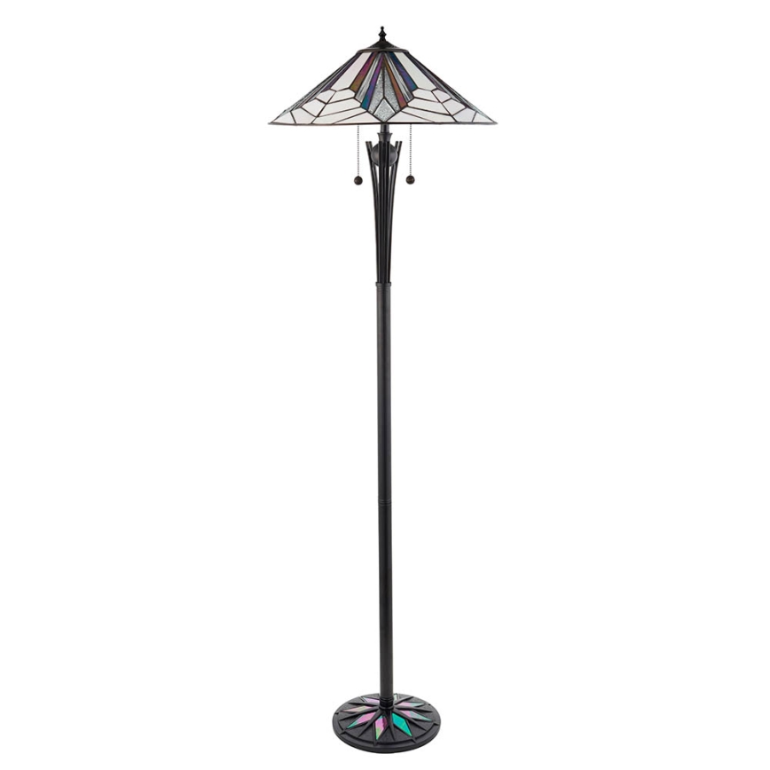 Endon 63934 - Lampada da terra Tiffany ASTORIA 2xE27/60W/230V Ø 48 cm