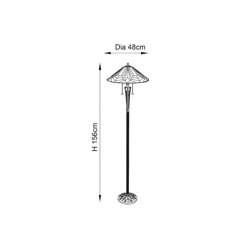 Endon 63934 - Lampadaire ASTORIA 2xE27/60W/230V d. 48 cm