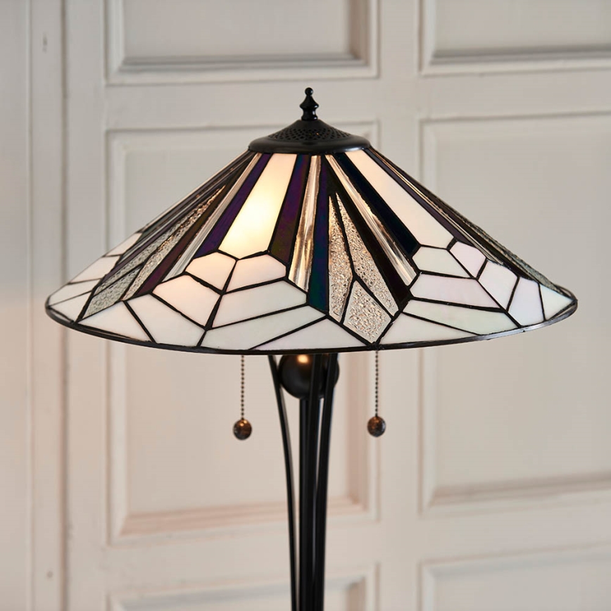 Endon 63934 - Lampadaire Tiffany ASTORIA 2xE27/60W/230V Ø 48 cm