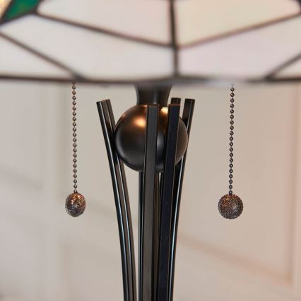Endon 63934 - Lampadaire Tiffany ASTORIA 2xE27/60W/230V Ø 48 cm