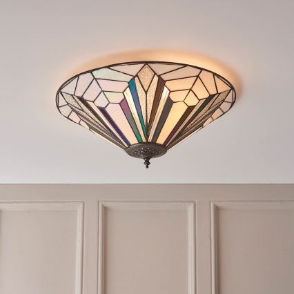 Endon 63935 - Deckenleuchte Tiffany ASTORIA 2xE27/60W/230V, Ø 48 cm