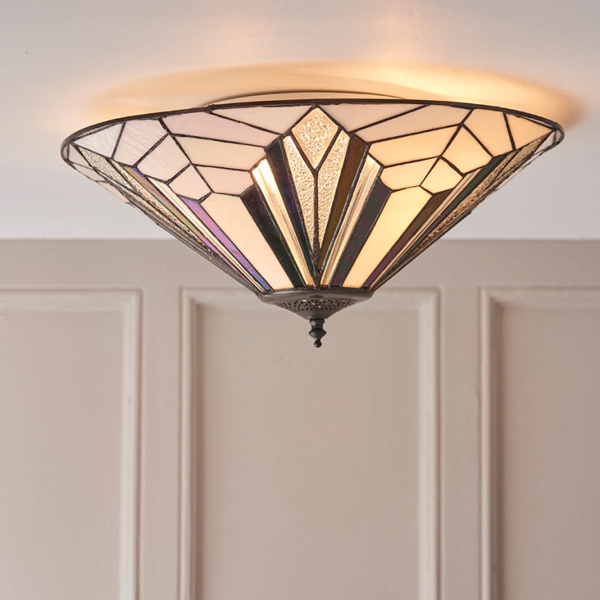 Endon 63935 - Deckenleuchte Tiffany ASTORIA 2xE27/60W/230V, Ø 48 cm