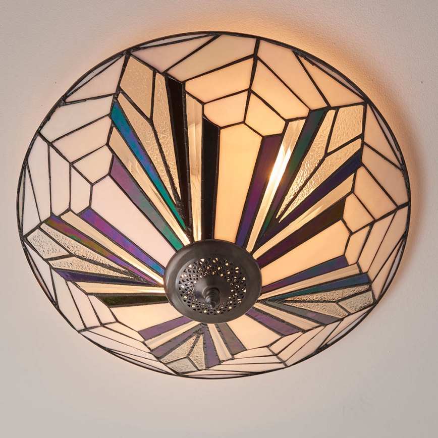 Endon 63935 - Deckenleuchte Tiffany ASTORIA 2xE27/60W/230V, Ø 48 cm