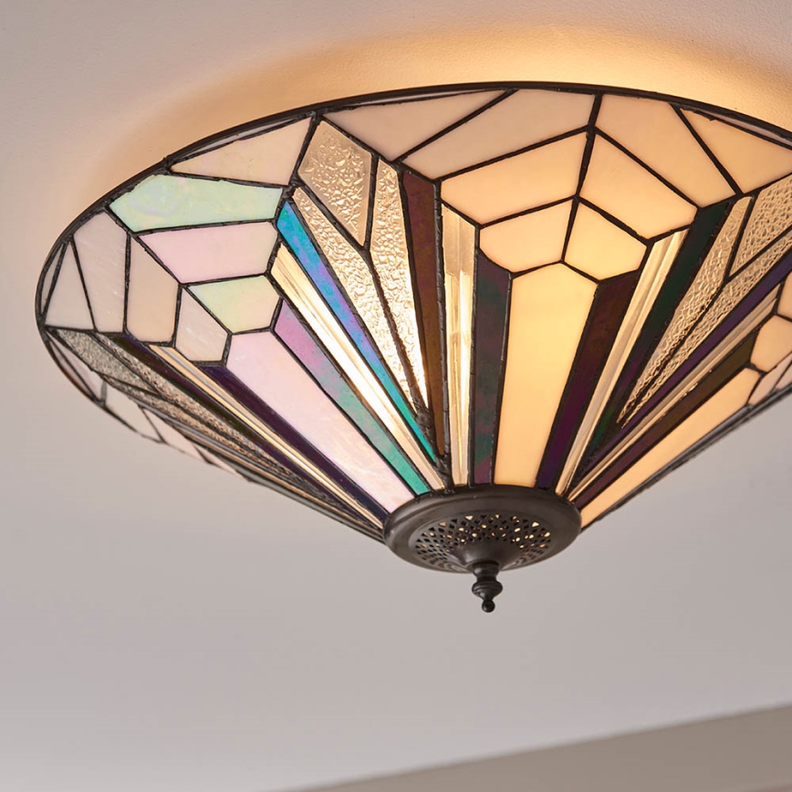 Endon 63935 - Deckenleuchte Tiffany ASTORIA 2xE27/60W/230V, Ø 48 cm