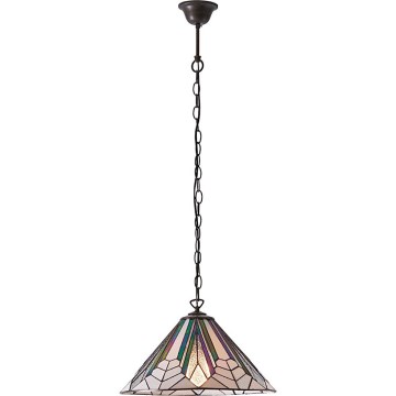 Endon 63937 - Tiffany-Kronleuchter ASTORIA an Kette 1xE27/60W/230V, Ø 40 cm