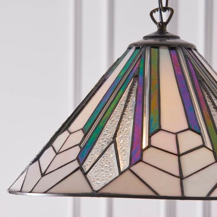 Endon 63937 - Tiffany-Kronleuchter ASTORIA an Kette 1xE27/60W/230V, Ø 40 cm