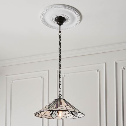Endon 63938 - Lampadario a catena Tiffany ASTORIA 1xE27/60W/230V Ø 48 cm