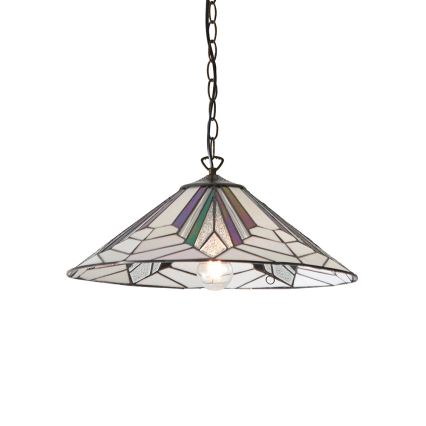 Endon 63938 - Lampadario a catena Tiffany ASTORIA 1xE27/60W/230V Ø 48 cm