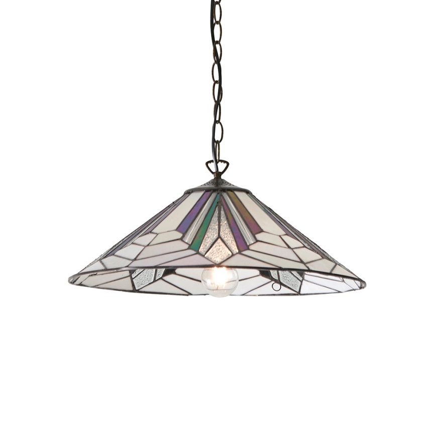 Endon 63938 - Lampadario a catena Tiffany ASTORIA 1xE27/60W/230V Ø 48 cm