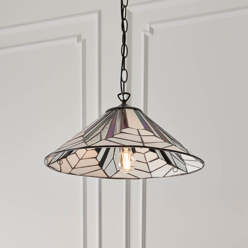 Endon 63938 - Lustre à chaîne Tiffany ASTORIA 1xE27/60W/230V Ø 48 cm