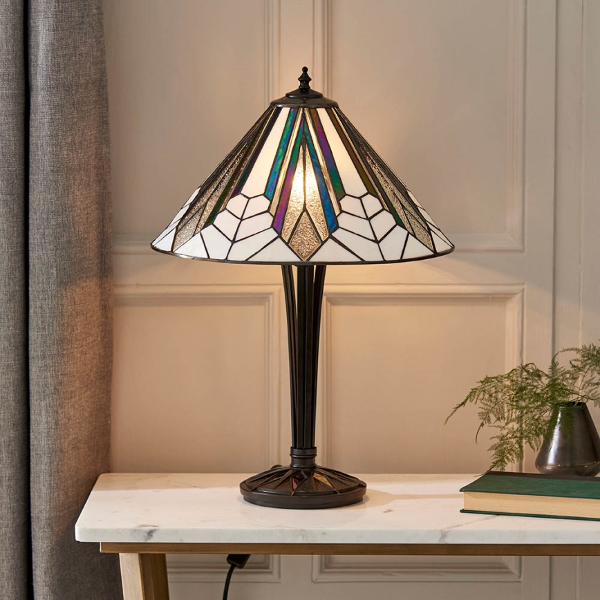Endon 63939 - Tischlampe Tiffany ASTORIA 2xE27/60W/230V Ø 40 cm