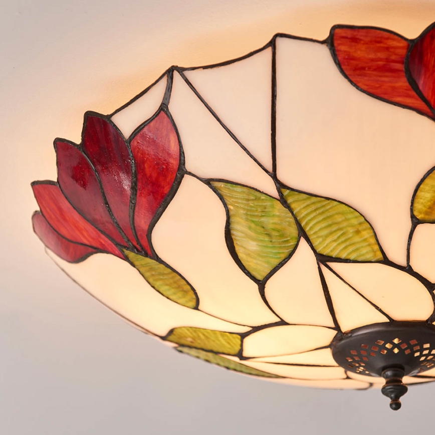 Endon 63960 - Plafoniera Tiffany BOTANICA 2xE27/60W/230V Ø 45 cm