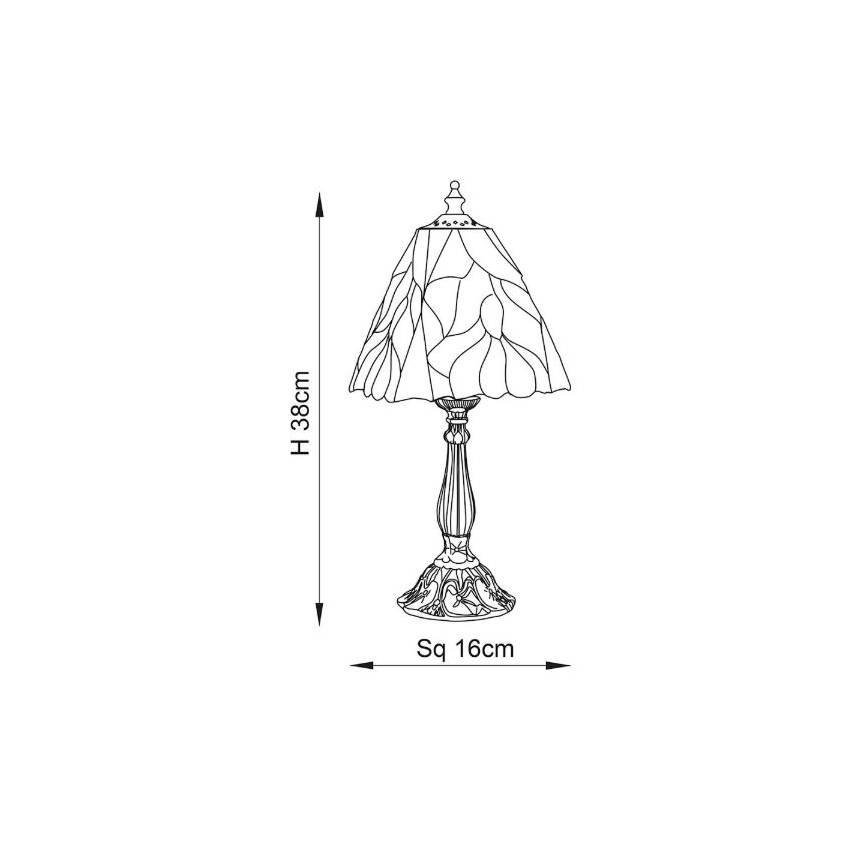 Endon 63963 - Lampada da tavolo Tiffany BOTANICA 1xE14/40W/230V Ø 16 cm