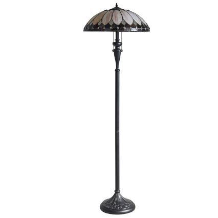 Endon 63972 - Stehlampe Tiffany BROOKLYN 2xE27/60W/230V Ø 50 cm
