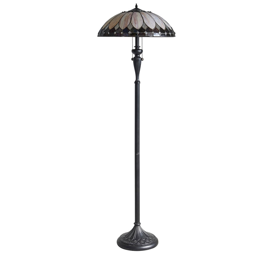 Endon 63972 - Stehlampe Tiffany BROOKLYN 2xE27/60W/230V Ø 50 cm