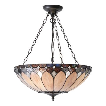 Endon 63976 - Kronleuchter an Kette Tiffany BROOKLYN 3xE27/60W/230V Ø 50 cm