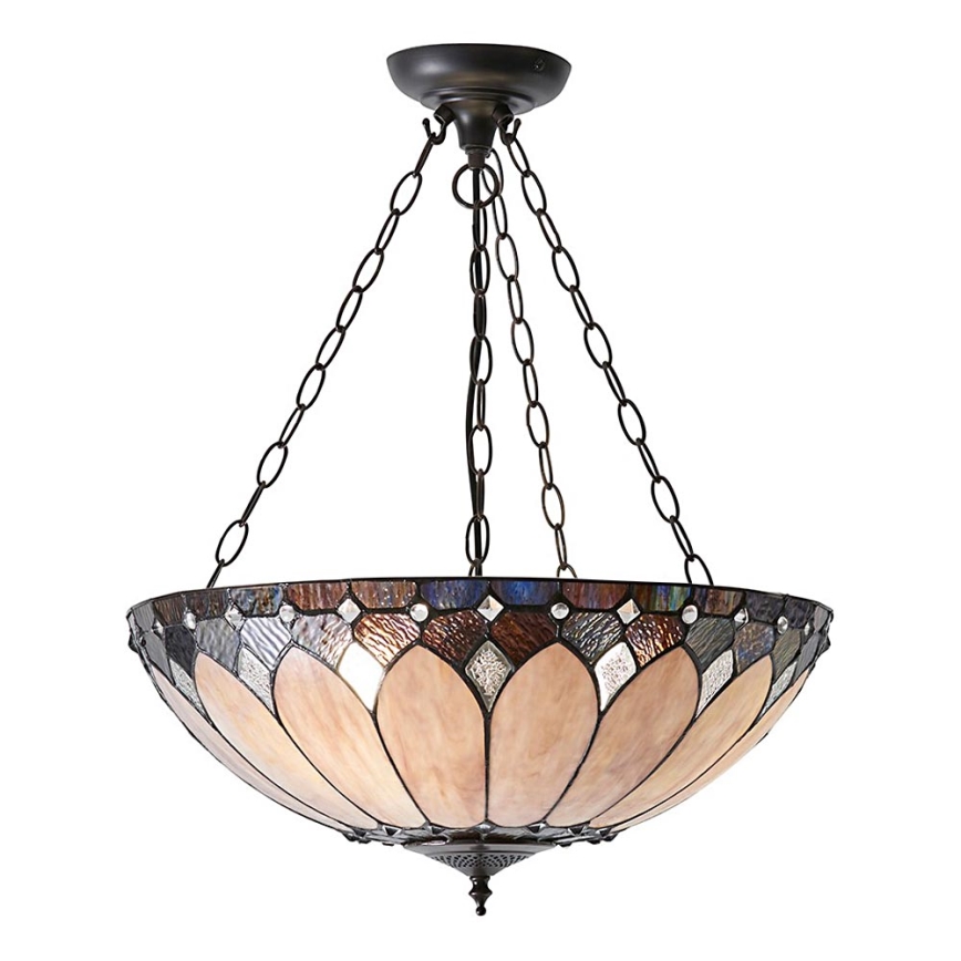 Endon 63976 - Kronleuchter mit Kette BROOKLYN 3xE27/60W/230V, Durchmesser 50 cm