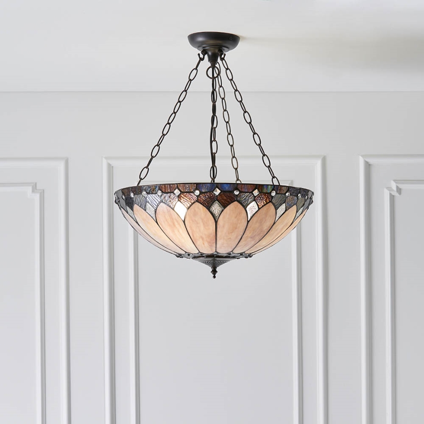 Endon 63976 - Kronleuchter mit Kette BROOKLYN 3xE27/60W/230V, Durchmesser 50 cm