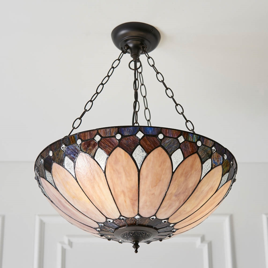 Endon 63976 - Kronleuchter mit Kette BROOKLYN 3xE27/60W/230V, Durchmesser 50 cm