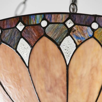 Endon 63976 - Lustre sur chaîne Tiffany BROOKLYN 3xE27/60W/230V Ø 50 cm